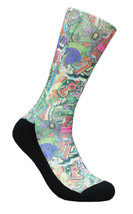 LOVE Tripping  Colorful LEAF Republic Mens Fun Novelty Socks One Size Comfy - $9.39