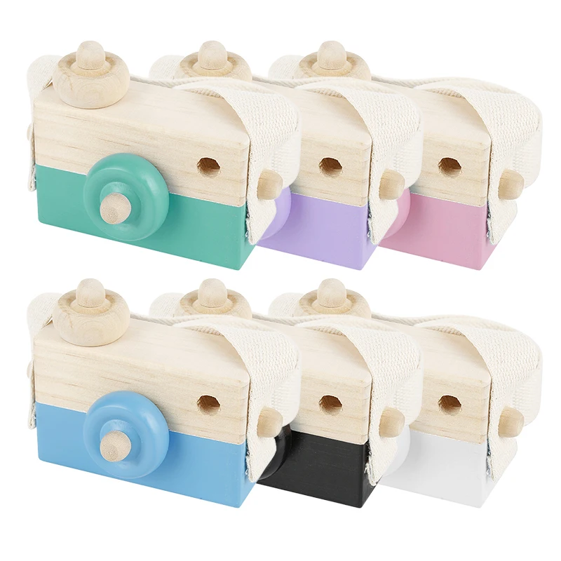 Cute Wooden Toy Camera Hanging Nordic Photography Prop Kids Toy Gift Children - £11.73 GBP+