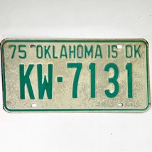 1975 United States Oklahoma Kiowa County Passenger License Plate KW-7131 - £14.72 GBP