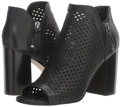 Women Guess Oana Perforated Leather V-Throat Peep-Toe Booties, Sizes 6-10 Black - £80.08 GBP