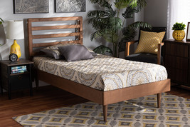 Berilo Walnut Brown Twin Size Platform Bed - $8,140.80 MXN