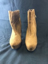 Just Fabulous Brown Tan Stiletto Boots Heels Size 7 KG Sexy Clubwear Hiphop - $24.75