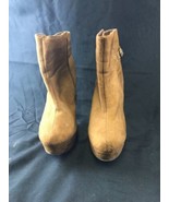 Just Fabulous Brown Tan Stiletto Boots Heels Size 7 KG Sexy Clubwear Hiphop - $33.94 CAD