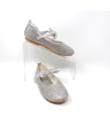 Princess Girls Silver Rhinestone Hook &amp; Loop Mary Jane Shoes Size 4.5 US... - $309.35 MXN