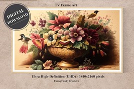 Samsung FRAME TV Art - Still Life of Flowers (Watercolor) | Digital Download - £2.74 GBP