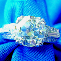 Earth mined Diamond European cut Deco Engagement Ring Vintage Platinum Solitaire - $449,462.19 MXN