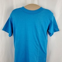 Vintage Sunbelt Sportswear T-Shirt Small Blank Blue Single Stitch Deadstock 80s - £13.44 GBP