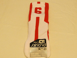 Player ID by TCK PCN LG # 6 TWI 1 sock white red vollyball basketball so... - £8.22 GBP