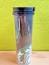 2011 Starbucks Black 20 oz Acrylic Travel Tumbler Coffee Mug Cup with Sl... - £23.21 GBP