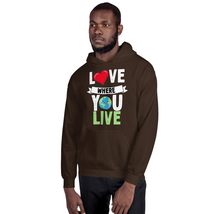 Go Planet Its Your Earth Day Unisex Hoodie Dark Chocolate - £28.44 GBP