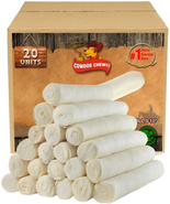 Natural Rawhide Dog Treat 20 Count Pack of 1 NEW - £36.49 GBP