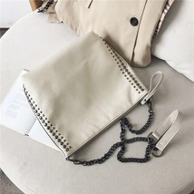 Unique Design Studded Chain Shoulder Bags For Women Large Capacity Office Ladies - £25.84 GBP