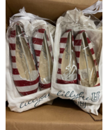 NEW LillyBee Ladies Woman&#39;s Flats Shoes  Red /White Size 5 (12) Pairs - $11.88