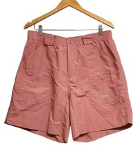 Aftco Original Fishing Shorts Mens 36 Dusty Rose Nylon Cargo Pockets Outdoor  - £18.98 GBP