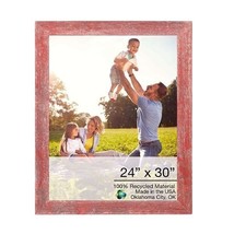 24" X 30" Rustic Farmhouse Red Wood Frame - $2,580.82 MXN
