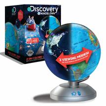 Discovery Kids 2-in-1 World Globe LED Lamp w/Day &amp; Night Modes, STEM Geo... - £31.86 GBP