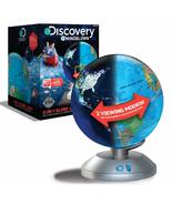 Discovery Kids 2-in-1 World Globe LED Lamp w/Day &amp; Night Modes, STEM Geo... - £31.46 GBP