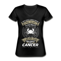 Women&#39;s Cancer Zodiac V-Neck T-Shirt Astrology - £19.17 GBP