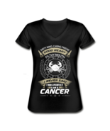 Women&#39;s Cancer Zodiac V-Neck T-Shirt Astrology - $23.99