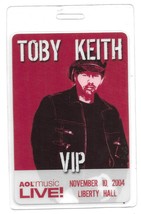 TOBY KEITH 2004 Liberty Hall Franklin Tennessee Concert Laminated PASS C... - $368.88 MXN