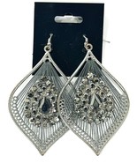 Fashion Earrings Silver Teardrops Earrings Beads Drop Dangle Hook Fasteners - $7.29 CAD