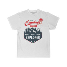 Nature-Inspired Outdoor Explorer T-Shirt for Men: Unique Mountain Range Print - £14.78 GBP+