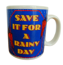Vtg 1928 Jewelry Collector Series Coffee Mug "Save it for a Rainy Day" 1... - $12.99