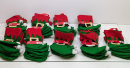 Lot of 9 Happy Holidays Christmas Elf Green Stocking Mini Decor 6/Lot (5... - $999.09 MXN