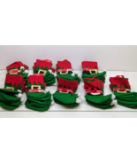 Lot of 9 Happy Holidays Christmas Elf Green Stocking Mini Decor 6/Lot (5... - $989.69 MXN