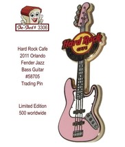 Hard Rock Cafe 2011 Orlando Fender Jazz Bass Guitar Trading Pin - $24.95