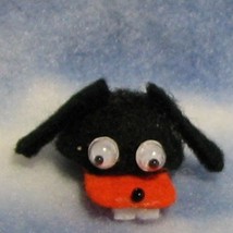 Fun Hat Black Dog By Barb Teeth Googly Eyes DOLLHOUSE Miniature - £7.55 GBP