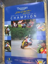 Triumph Motorcycles Daytona 600 2003 Isle Of Man TT Winners Factory Poster 33x23 - £39.75 GBP