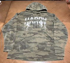 Hardy Tour Hooded Sweatshirt Green Camo Mens Size XL White Electrified Logo - $39.29