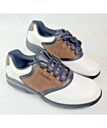 FootJoy Junior Golf Shoes Youth Sz 6M Soft Spike Saddle White Brown Blac... - $15.83