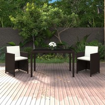 Garden Dining Set Brown and Cream White - $6,753.90 MXN
