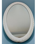 1960s Recessed Oval Framed Bathroom Medicine Cabinet Mirror Ornate White... - €171,98 EUR