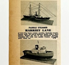 1949 Model Shipways Boat Advertisement Nautical Desoatch No. 9 Harriet Lane - $24.99