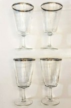 Parisienne Platinum Rim Water Goblet LOT Cristal d&#39;Arques Durand Crystal... - $32.58