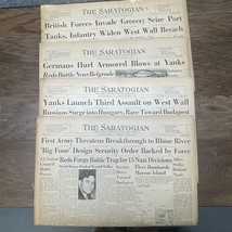 4 1944 Original WW2 Saratogian Newspaper First Army ,Yanks, British SH - $368.88 MXN