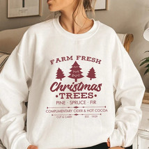 Christmas Sweatshirt, Holiday Gift, Farm Fresh Christmas Tree Sweatshirt - £15.99 GBP