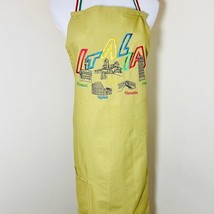 Italy Italia Embroidered Long Apron with Pocket - £19.46 GBP