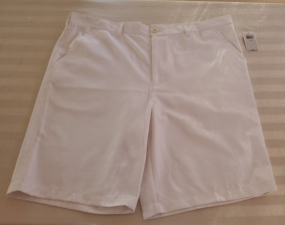 Primary image for NWT Izod Golf White Shorts Mens Size 42 Polyester Sun control Stretch Wicking
