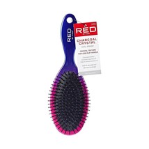 Red By Kiss Crystal Charcoal Oval Paddle Brush #HH82 - £5.58 GBP