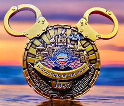 Antique Gold Secret Service Disney LA Field Office Gray Mickey Lover Gift Coin - $16.95