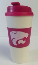 Lot of 2 Kansas State University Wildcats Sleeved 16 oz Travel Coffee Mug, Pink - £10.77 GBP
