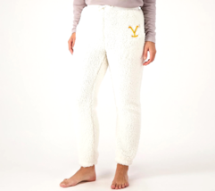 Yellowstone x BumbleBella by Jill Martin Sherpa Joggers - Cream, XL - £31.14 GBP