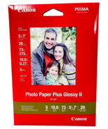 Canon Photo Paper Plus GLOSSY II (5 X 7 - 20-SHEETS) PP-201 BRAND NEW - $13.37 CAD