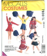 McCalls 7839 Girls School Cheerleading Gimme An &quot;M&quot; Cheer COSTUME patter... - £5.74 GBP