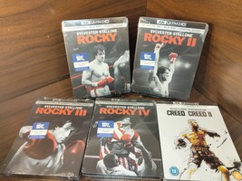 Rocky 1 - 4 + Creed 2 Movies Steelbooks  (4K+Blu-ray) NEW-Free Box Shipping! - £284.81 GBP