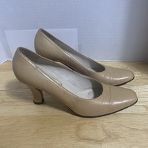 ZeitGeist  Shoes Pumps Heels Women Size 8 AA Beige Leather Made In Italy - $24.01